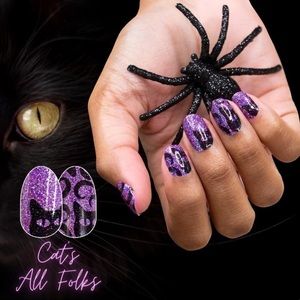 Glitter/Purple Cats- Color Street nails, Retired, Cat's All Folks